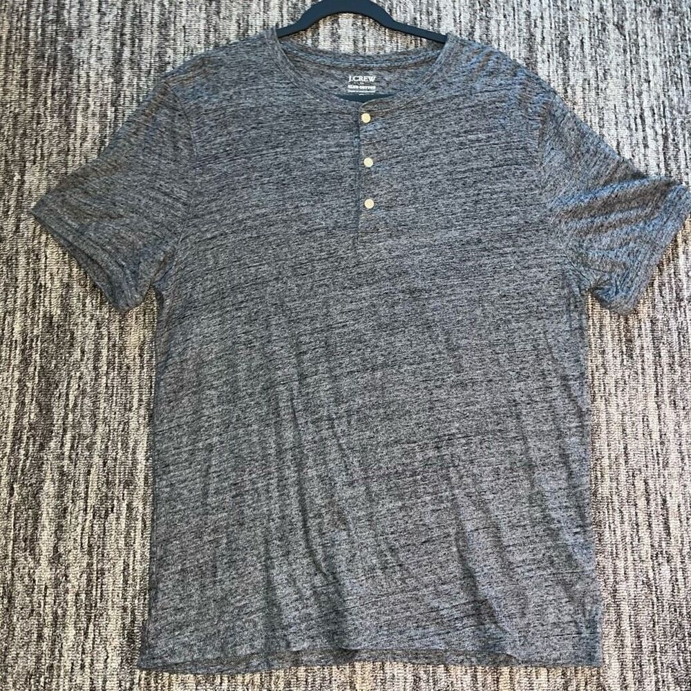Men's Gray Henley Shirt